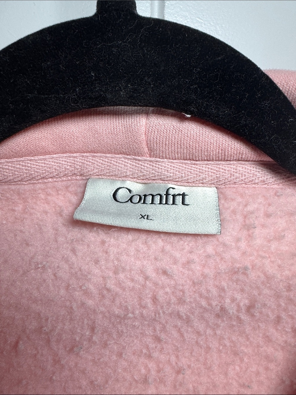 Comfort Pastel Collection Zip-Up Hoodie Jacket Pink/Coral - Picture 2 of 4